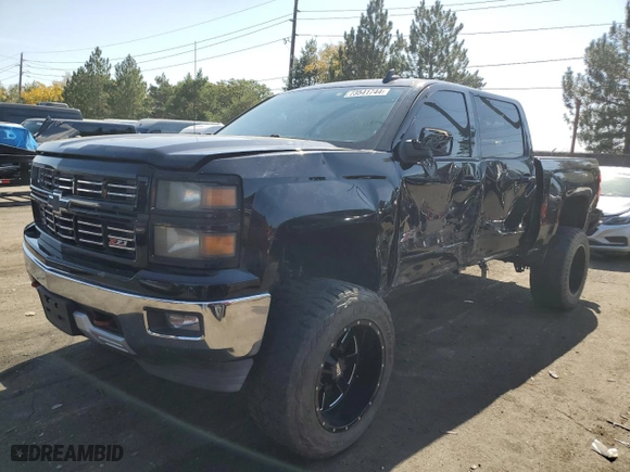 2015 Chevrolet Silverado 1500 LT with VIN 3GCUKREHXFG293456, listed as a Copart auction lot 73541744 with 160,031 mi miles and Salvage Title. Bid and sale history available at carsss.com. Image 1.