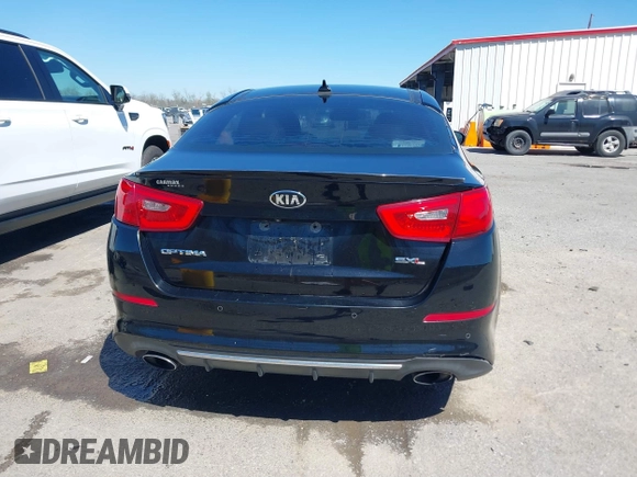 2015 Kia Optima SX Turbo with VIN 5XXGR4A62FG419859, listed as a IAAI auction lot 41805481 with 166,602 mi miles. Bid and sale history available at carsss.com. Image 16.