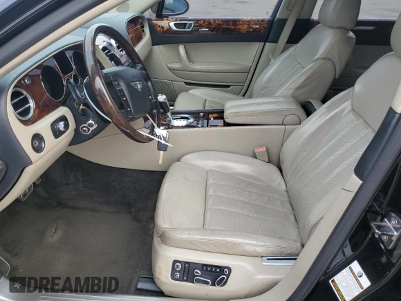 2007 Bentley Flying Spur with VIN SCBBR93W778040920, listed as a Copart auction lot 48711225 with 100,528 mi miles and Salvage title. Bid and sale history available at DreamBid. Image 7.