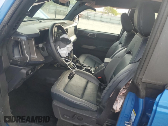 2023 Ford Bronco with VIN 1FMEE5DP3PLC10866, listed as a Copart auction lot 54316255 with 24,205 mi miles and Salvage title. Bid and sale history available at DreamBid. Image 7.