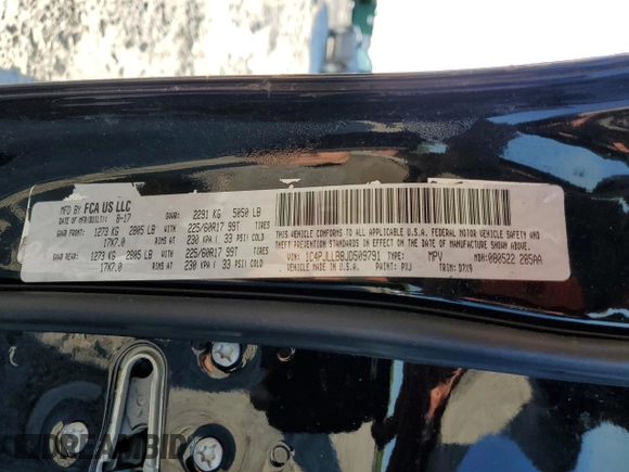 2018 Jeep Cherokee Latitude Plus with VIN 1C4PJLLB8JD509791, listed as a Copart auction lot 53242355 with 46,973 mi miles and Salvage Title. Bid and sale history available at carsss.com. Image 14.