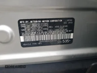 2019 Mitsubishi Eclipse Cross ES z VIN JA4AS3AA2KZ035154, wystawiony jako Copart lot #52603535 z przebiegiem 105 127 mil mil oraz Czysty tytuł • Clean title. Historia ofert i sprzedaży dostępna na DreamBid. Obrazek 13.