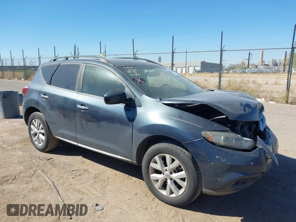 2013 Nissan Murano SL with VIN JN8AZ1MU7DW214116, listed as a IAAI auction lot 40672689 with Not provided miles and . Bid and sale history available at DreamBid. Image 1.