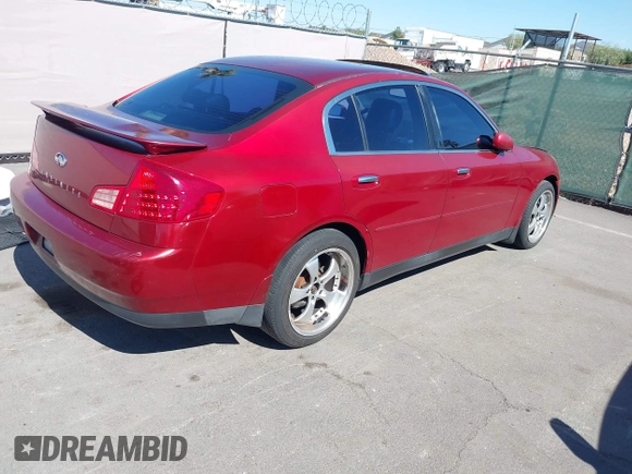 2003 Infiniti G35 w/Leather with VIN JNKCV51E63M302507, listed as a IAAI auction lot 42232676 with 152,358 mi miles and . Bid and sale history available at DreamBid. Image 4.