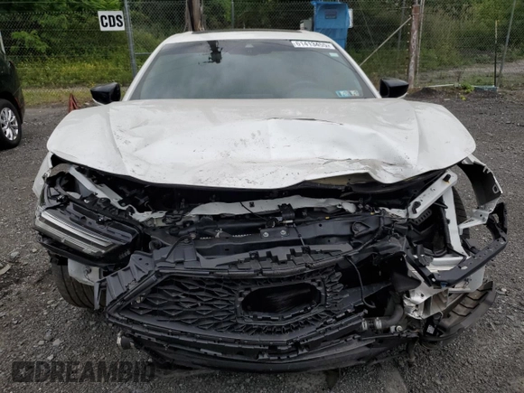 2022 Acura TLX Type S with VIN 19UUB7F04NA001490, listed as a Copart auction lot 61413455 with 29,690 mi miles and Salvage title. Bid and sale history available at DreamBid. Image 5.