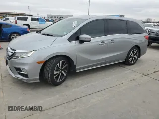 2019 Honda Odyssey Elite with VIN 5FNRL6H93KB000017, listed as a Copart auction lot 45042005 with 93,599 mi miles and Salvage Title. Bid and sale history available at DreamBid. Image 1.