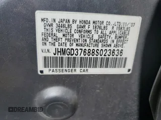 2008 Honda Fit Sport with VIN JHMGD37688S023636, listed as a Copart auction lot 66033104 with 127,496 mi miles and Salvage Title. Bid and sale history available at carsss.com. Image 15.