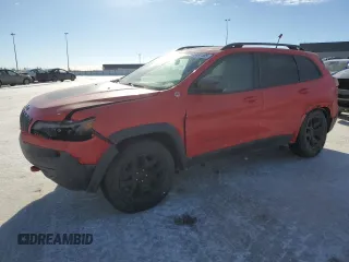 2019 Jeep Cherokee Trailhawk with VIN 1C4PJMBX7KD361816, listed as a Copart auction lot 46457465 with 244,301 mi miles and Salvage Title. Bid and sale history available at DreamBid. Image 1.