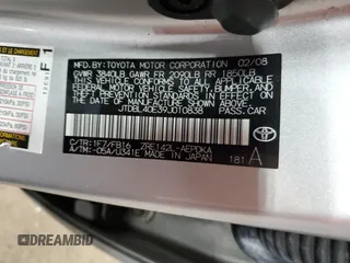 2009 Toyota Corolla with VIN JTDBL40E39J010838, listed as a Copart auction lot 54201045 with 75,290 mi miles and Salvage Title. Bid and sale history available at carsss.com. Image 13.
