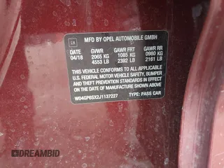 2018 Buick Regal Essence с VIN W04GP6SX2J1137227, выставлен на аукционе IAAI как лот 41657402 с пробегом 68 371 миль миль и . История ставок и продаж доступна на DreamBid. Изображение 9.