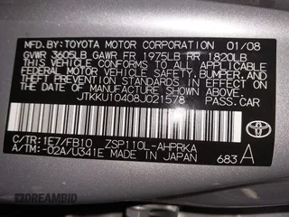 2008 Scion xD with VIN JTKKU10408J021578, listed as a IAAI auction lot 42034926 with 174,656 mi miles. Bid and sale history available at carsss.com. Image 9.