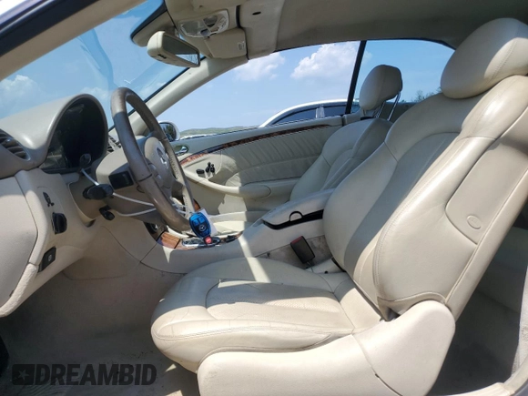 2005 Mercedes-Benz CLK 500 with VIN WDBTK75G35T037649, listed as a Copart auction lot 66212825 with 107,716 mi miles and Salvage title. Bid and sale history available at DreamBid. Image 7.