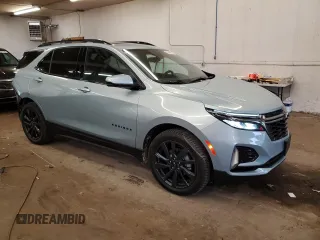 2022 Chevrolet Equinox RS with VIN 2GNAXWEV9N6145728, listed as a Copart auction lot 60309995 with 22,673 mi miles and Salvage title. Bid and sale history available at DreamBid. Image 4.