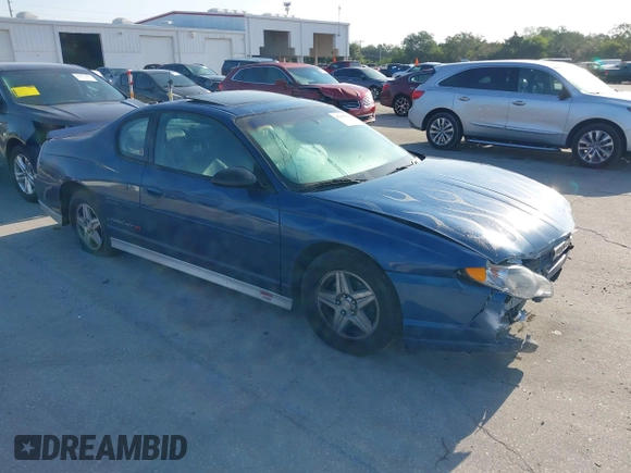2003 Chevrolet Monte Carlo SS z VIN 2G1WX12K439368596, wystawiony jako IAAI lot #42103560 z przebiegiem 96 179 mil mil oraz . Historia ofert i sprzedaży dostępna na DreamBid. Obrazek 1.