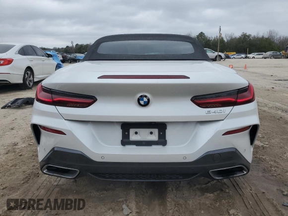 2022 BMW 8 Series 840i with VIN WBADZ2C0XNCJ65880, listed as a Copart auction lot 44778025 with 34,221 mi miles and Salvage Title. Bid and sale history available at carsss.com. Image 6.