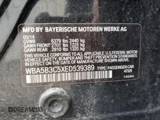 2014 BMW 5 Series 535i xDrive z VIN WBA5B3C5XED539389, wystawiony jako Copart lot #57290835 z przebiegiem 136 560 mil mil oraz Szkoda całkowita • Salvage title. Historia ofert i sprzedaży dostępna na DreamBid. Obrazek 12.