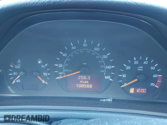 2000 Mercedes-Benz CLK 320/430 with VIN WDBLJ65G7YF151167, listed as a IAAI auction lot 41566614 with 108,588 mi miles and . Bid and sale history available at DreamBid. Image 7.