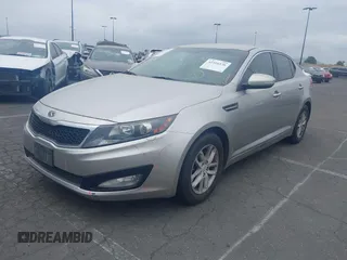 2013 Kia Optima LX with VIN KNAGM4A71D5414691, listed as a IAAI auction lot 41916576 with 245,851 mi miles. Bid and sale history available at carsss.com. Image 2.