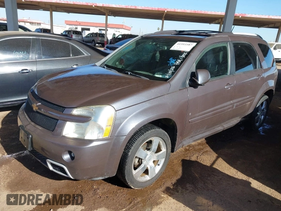 2008 Chevrolet Equinox Sport with VIN 2CNDL037186298008, listed as a IAAI auction lot 41593587 with 124,547 mi miles. Bid and sale history available at carsss.com. Image 2.