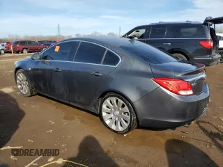 2011 Buick Regal CXL Turbo TO6 with VIN W04G05GV8B1059334, listed as a Copart auction lot 48557985 with 114,945 mi miles and Salvage Title. Bid and sale history available at carsss.com. Image 2.