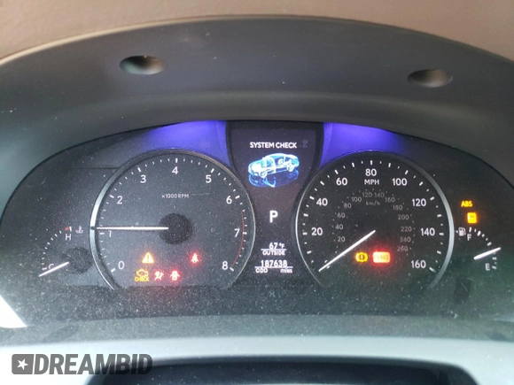 2013 Lexus LS 460 with VIN JTHCL5EF1D5018173, listed as a Copart auction lot 56674145 with 187,638 mi miles and Salvage title. Bid and sale history available at DreamBid. Image 9.