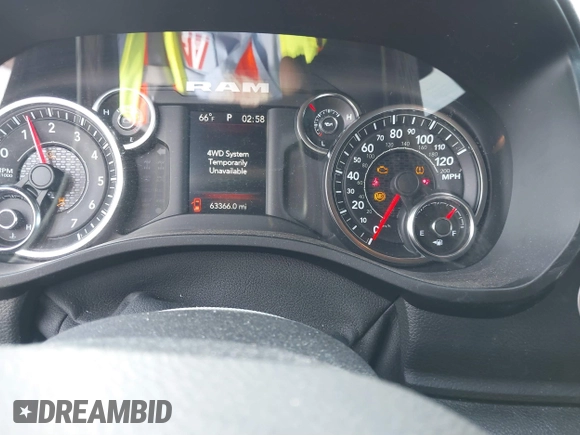 2019 Ram 1500 Big Horn/Lone Star with VIN 1C6RRFFG4KN790971, listed as a IAAI auction lot 41688790 with 63,366 mi miles. Bid and sale history available at carsss.com. Image 7.