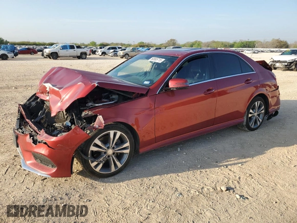 2016 Mercedes-Benz E 350 Sport with VIN WDDHF5KB0GB256432, listed as a Copart auction lot 50565715 with 228,090 mi miles and Salvage Title. Bid and sale history available at DreamBid. Image 1.