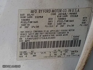 2001 Ford Escape XLT with VIN 1FMYU03171KA35485, listed as a IAAI auction lot 42052581 with 242,653 mi miles. Bid and sale history available at carsss.com. Image 9.