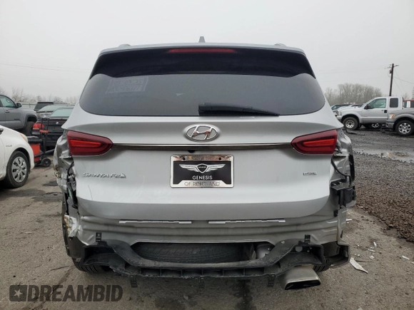 2020 Hyundai Santa Fe Limited with VIN 5NMS5CADXLH187314, listed as a Copart auction lot 87905395 with 35,904 mi miles and Salvage Title. Bid and sale history available at DreamBid. Image 6.