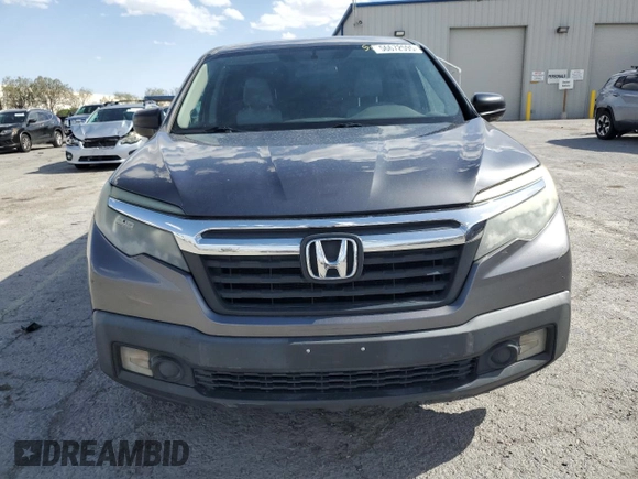 2017 Honda Ridgeline RT with VIN 5FPYK2F26HB008349, listed as a Copart auction lot 56672595 with 222,528 mi miles and Salvage title. Bid and sale history available at DreamBid. Image 5.