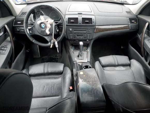 2007 BMW X3 3.0si with VIN WBXPC93407WF14596, listed as a Copart auction lot 86852514 with 193,684 mi miles and Salvage Title. Bid and sale history available at carsss.com. Image 8.