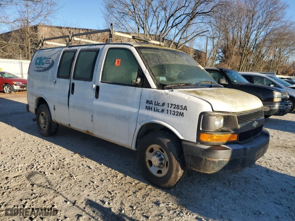 2011 Chevrolet Express Cargo Van with VIN 1GCWGFCA1B1107309, listed as a Copart auction lot 83418554 with 0 mi miles and Clean Title. Bid and sale history available at carsss.com. Image 4.
