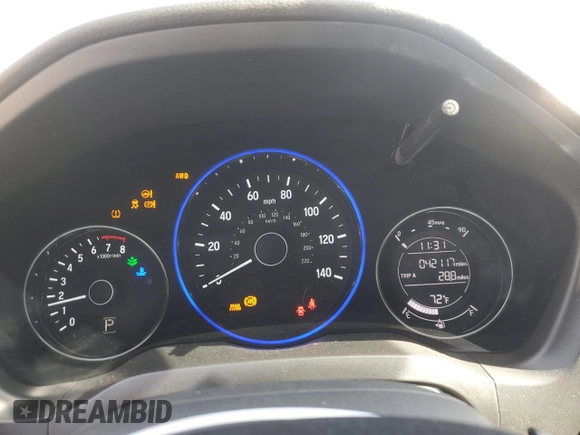 2017 Honda HR-V LX with VIN 3CZRU6H34HM708364, listed as a Copart auction lot 49602205 with 42,117 mi miles and Salvage Title. Bid and sale history available at carsss.com. Image 9.