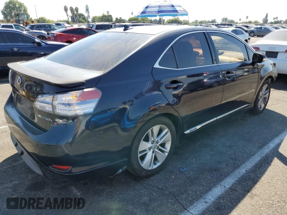 2010 Lexus HS with VIN JTHBB1BA6A2035497, listed as a Copart auction lot 74282974 with 204,367 mi miles and Salvage Title. Bid and sale history available at carsss.com. Image 3.