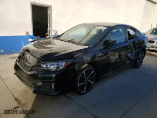 2021 Subaru Impreza Sport with VIN 4S3GKAM60M3605010, listed as a Copart auction lot 46647044 with 0 mi miles and Salvage Title. Bid and sale history available at carsss.com. Image 1.