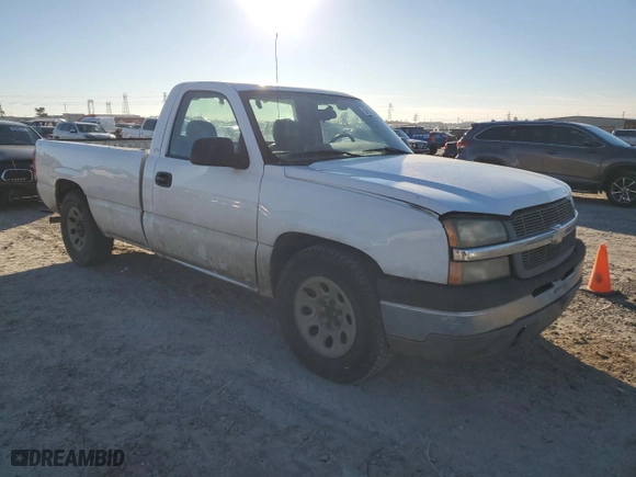 2005 Chevrolet Silverado 1500 Work Truck with VIN 1GCEC14X05Z152177, listed as a Copart auction lot 86987454 with 0 mi miles and Salvage Title. Bid and sale history available at carsss.com. Image 4.