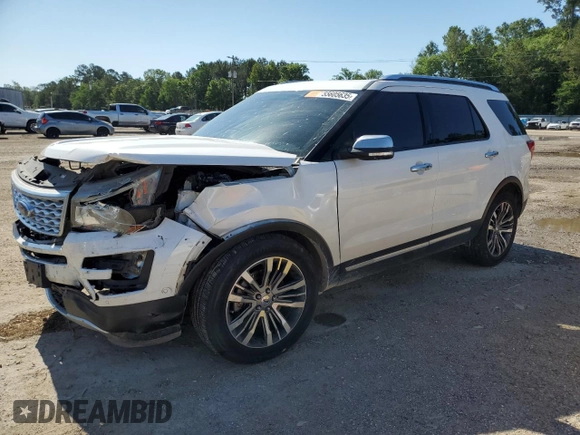 2017 Ford Explorer Platinum с VIN 1FM5K8HT6HGB87448, выставлен на аукционе Copart как лот 55605635 с пробегом 136 626 миль миль и Списание • Salvage title. История ставок и продаж доступна на DreamBid. Изображение 1.