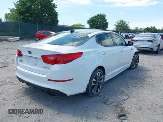 2015 Kia Optima SX Turbo with VIN 5XXGR4A60FG383315, listed as a IAAI auction lot 42299144 with 95,615 mi miles and . Bid and sale history available at DreamBid. Image 4.