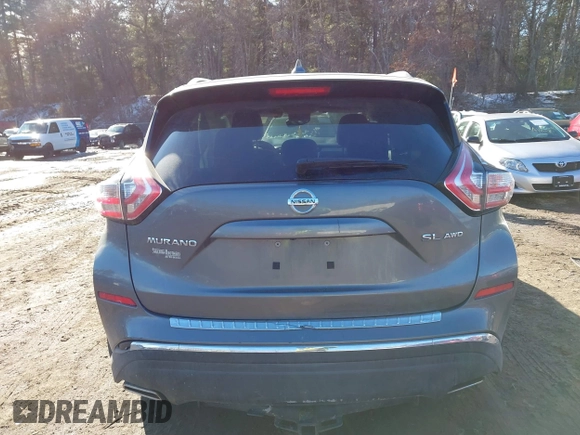 2017 Nissan Murano SL with VIN 5N1AZ2MH8HN100444, listed as a IAAI auction lot 41565075 with 83,520 mi miles and . Bid and sale history available at DreamBid. Image 16.