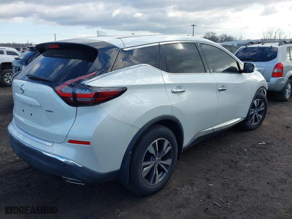 2021 Nissan Murano S with VIN 5N1AZ2AS8MC146605, listed as a IAAI auction lot 41683334 with 48,558 mi miles. Bid and sale history available at carsss.com. Image 4.