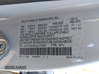 2016 Acura RDX Technology with VIN 5J8TB4H56GL013392, listed as a IAAI auction lot 41599112 with 92,317 mi miles and . Bid and sale history available at carsss.com. Image 9.