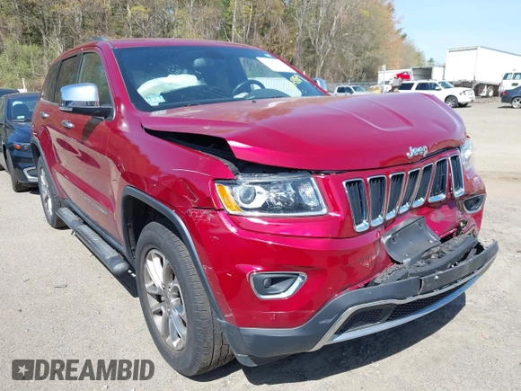2014 Jeep Grand Cherokee Limited with VIN 1C4RJFBG7EC483316, listed as a IAAI auction lot 42114889 with 106,409 mi miles and . Bid and sale history available at DreamBid. Image 1.