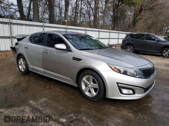 2015 Kia Optima LX with VIN 5XXGM4A79FG477622, listed as a Copart auction lot 44772515 with 201,923 mi miles and Salvage Title. Bid and sale history available at DreamBid. Image 4.
