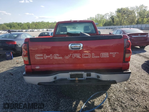 2006 Chevrolet Silverado 1500 Work Truck with VIN 3GCEC14X76G270714, listed as a Copart auction lot 52368285 with 212,222 mi miles and Salvage Title. Bid and sale history available at DreamBid. Image 6.