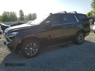 2023 Chevrolet Tahoe LS z VIN 1GNSKMKD3PR278995, wystawiony jako Copart lot #55418935 z przebiegiem 65 501 mil mil oraz Szkoda całkowita • Salvage title. Historia ofert i sprzedaży dostępna na DreamBid. Obrazek 1.