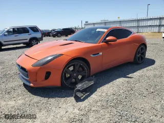 2015 Jaguar F-TYPE V6 S with VIN SAJWA6BC4F8K13840, listed as a Copart auction lot 53965694 with 86,058 mi miles and Salvage Title. Bid and sale history available at carsss.com. Image 1.