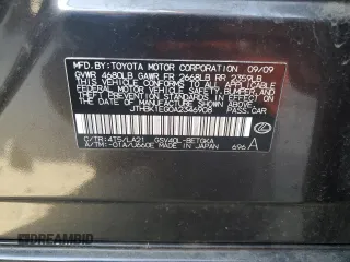 2010 Lexus ES 330 with VIN JTHBK1EG0A2346908, listed as a Copart auction lot 52233175 with 264,316 mi miles and Clean Title. Bid and sale history available at DreamBid. Image 12.