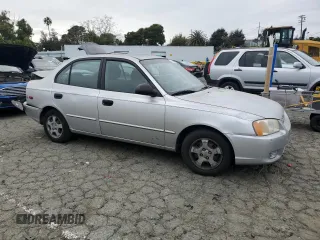 2002 Hyundai Accent GL with VIN KMHCG45C92U342413, listed as a Copart auction lot 45236555 with 120,207 mi miles and Salvage Title. Bid and sale history available at carsss.com. Image 4.