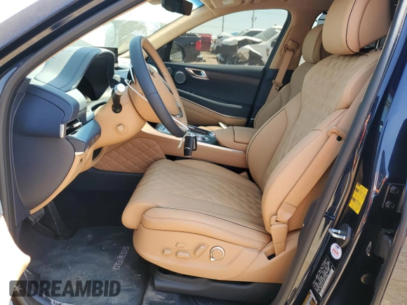 2024 Genesis GV80 with VIN KMUHCESC9RU197445, listed as a Copart auction lot 58260184 with Not Provided miles and Salvage Title. Bid and sale history available at DreamBid. Image 7.