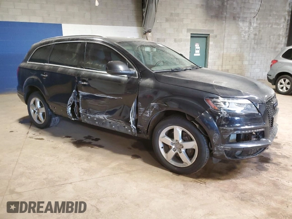 2014 Audi Q7 with VIN WA1CMBFE3ED007194, listed as a Copart auction lot 53189005 with Not provided miles and Salvage title. Bid and sale history available at DreamBid. Image 4.